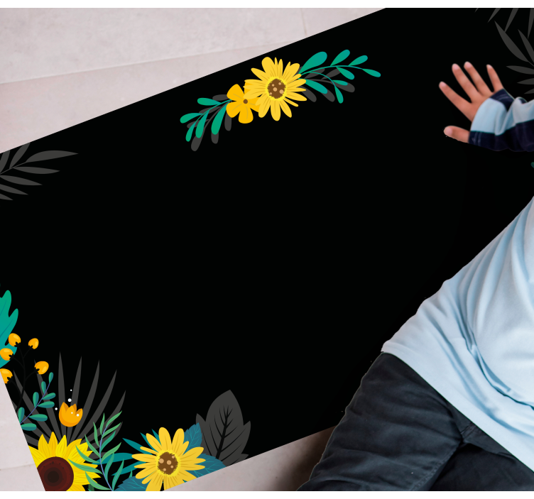 Vivid Flower Arrangement floral vinyl rug - TenStickers