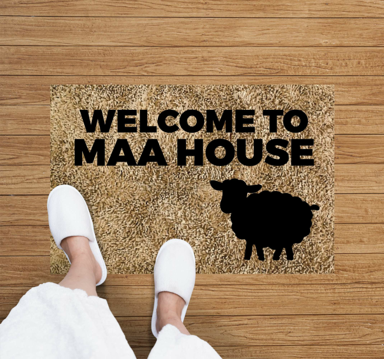 WELCOME MAA HOUSE custom rug - TenStickers
