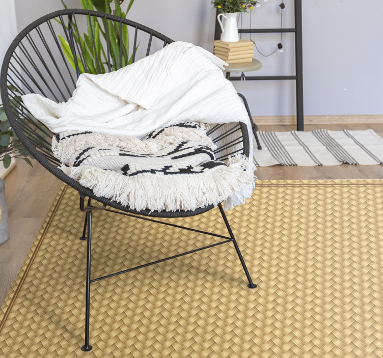 Wicker vintage floor vinyl rug - TenStickers