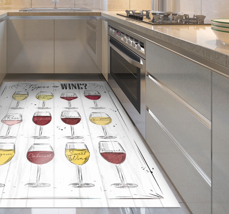 Wine Glass Guide custom rug - TenStickers