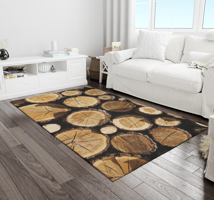 Amazing trunks texture wood effect vinyl rug - TenStickers