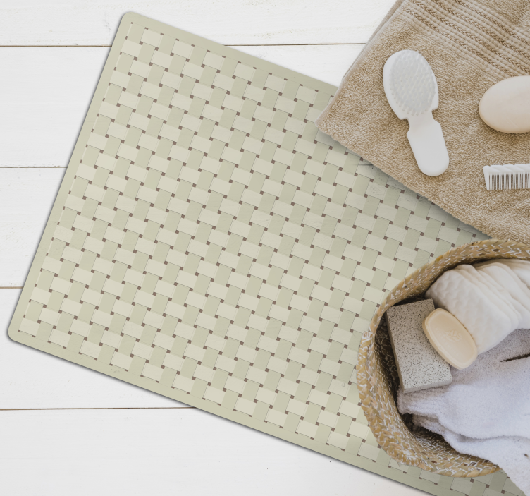 Woven Texture textured vinyl rug - TenStickers