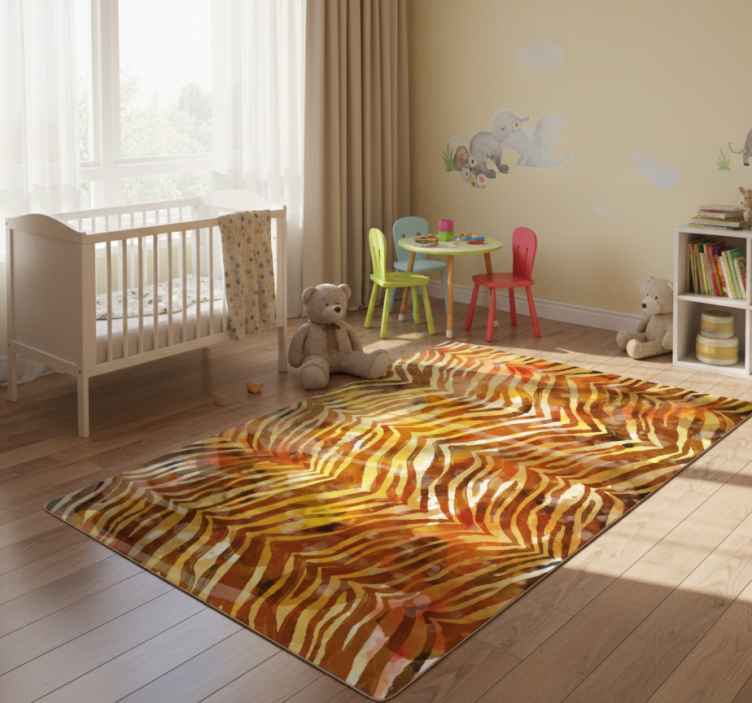 Zebra watercolor texture animal vinyl rug - TenStickers