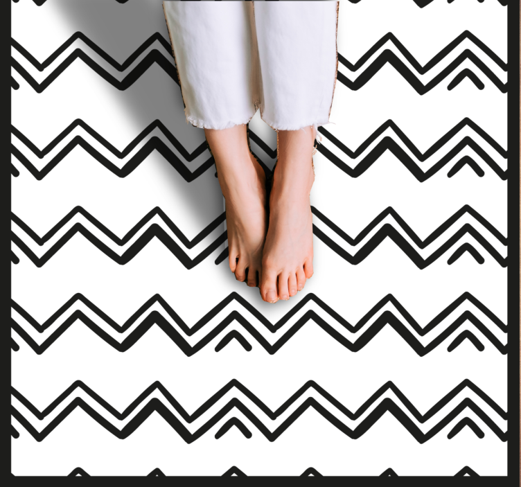 Zigzag Style geometric vinyl rug - TenStickers
