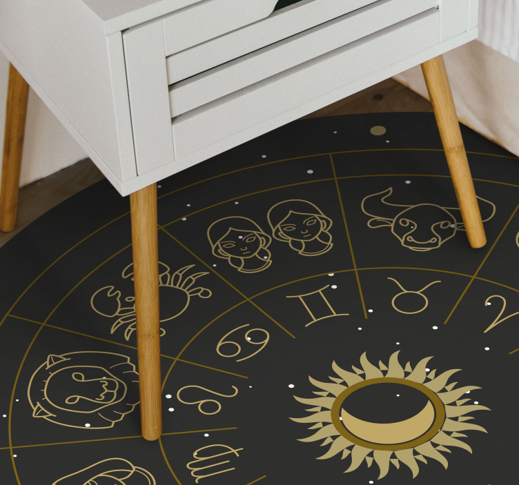 Zodiac Circle alphabet vinyl rug - TenStickers