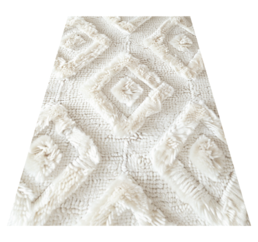 diamond pattern white  vinyl rug - TenStickers