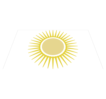 Yellow sun white  vinyl rug - TenStickers