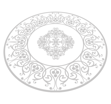 round damask white  vinyl rug - TenStickers