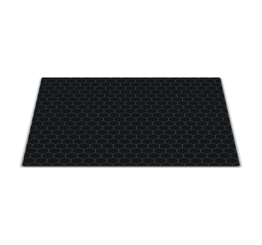 Hexagon mosaic  black vinyl rug - TenStickers