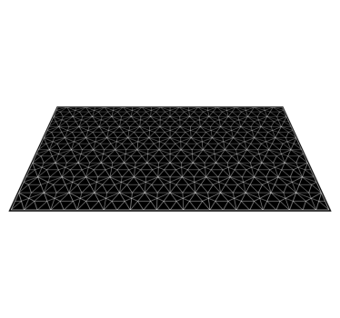 Lined star pattern black vinyl rug - TenStickers