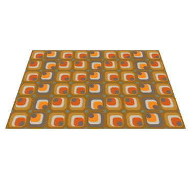 Retro Color Blocks vintage vinyl rug - TenStickers