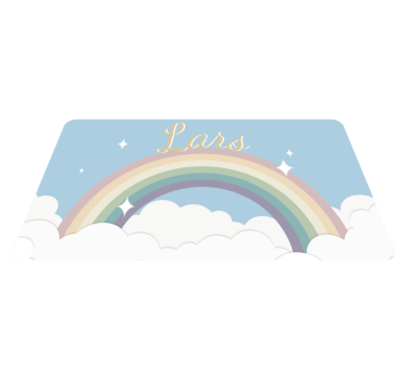 Customised rainbow custom bathroom vinyl rug - TenStickers