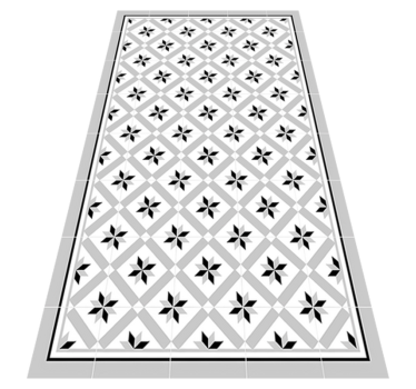 Hydraulic Grey kitchen vinyl rug - TenStickers