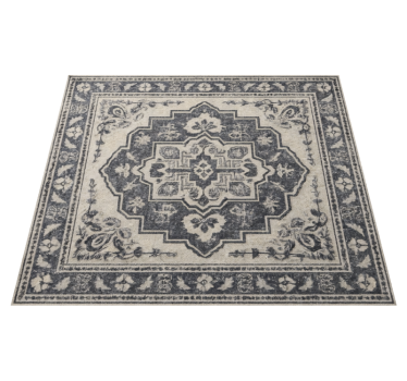 Beige elegant tiles living room vinyl rug - TenStickers
