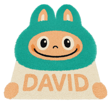 Custom turquoise Labubu  kids vinyl rug - TenStickers