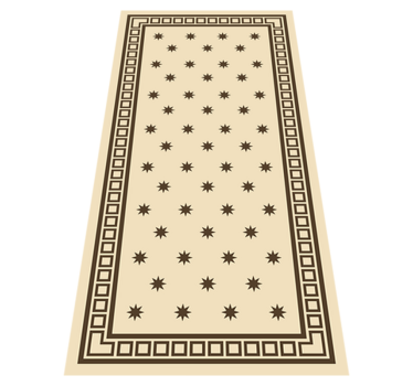 Vintage beige motif kitchen vinyl rug - TenStickers