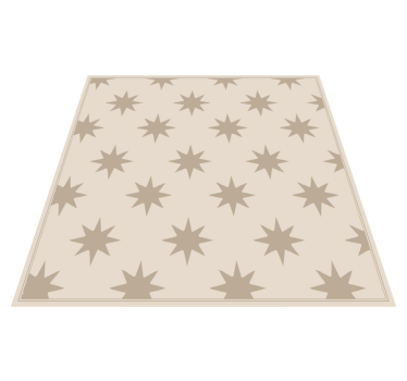 Starry beigemotif kitchen vinyl rug - TenStickers
