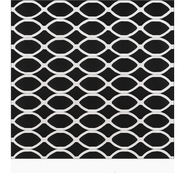 Monochrome oval design dining room vinyl rug - TenStickers