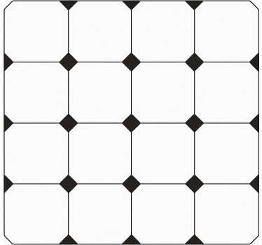 Checkered diamond print  kitchen vinyl rug - TenStickers