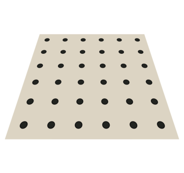 Beige poka dot pattern kitchen vinyl rug - TenStickers