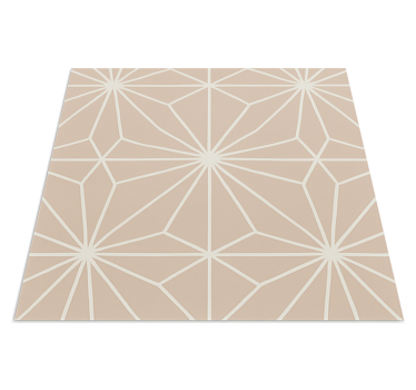 Kitchen vinyl rug with beige star pattern - TenStickers