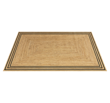 Natural jute texture kitchen vinyl rug - TenStickers