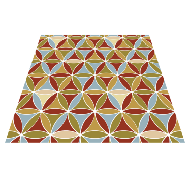 Living room vinyl rug vibrant prism design - TenStickers
