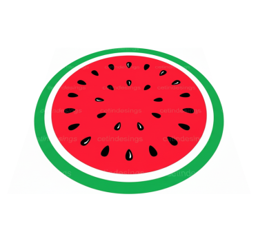 Circular vinyl rug whole watermelon design - TenStickers