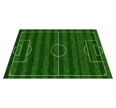 Rectangular vinyl rug realistic football field - TenStickers