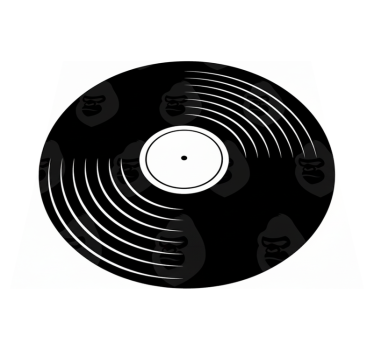 Circular vinyl rug inspired by vinyl record design - TenStickers