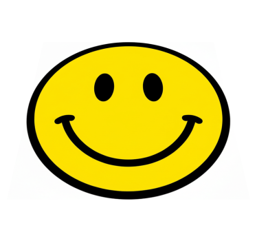 Circular vinyl rug with smiley face design - TenStickers