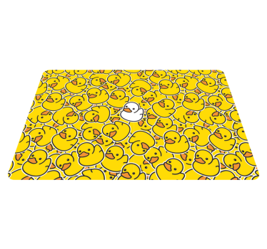 Cute white duck animal vinyl rug - TenStickers
