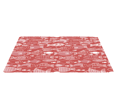 Many fish under sea animal vinyl rug - TenStickers