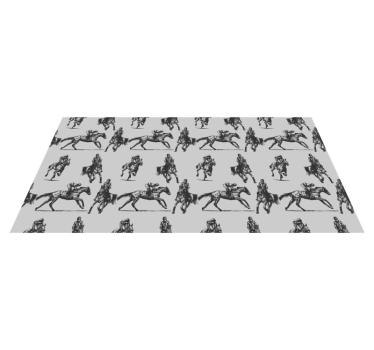 Gray western horses animal vinyl rug - TenStickers