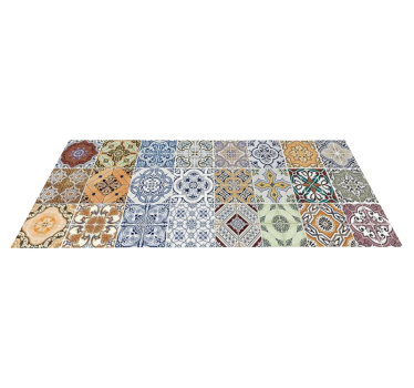 Eclectic mediterranean style kitchen vinyl rug - TenStickers