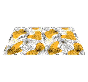 Floral vinyl rug with flower design kallax - TenStickers