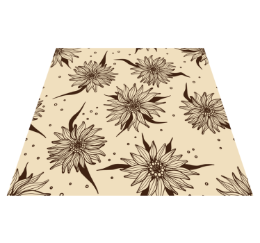 Old sunflower floral vinyl rug - TenStickers