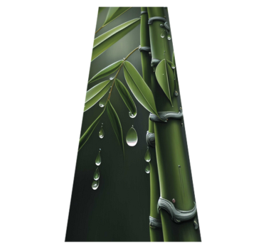 Floral vinyl rug bamboo with drops - TenStickers