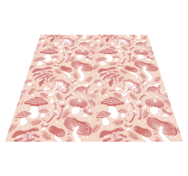 Forest mushrooms floral vinyl rug - TenStickers