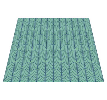 Dining room vinyl rug in blue green - TenStickers