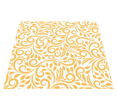Polish yellow flower kitchen vinyl rug - TenStickers