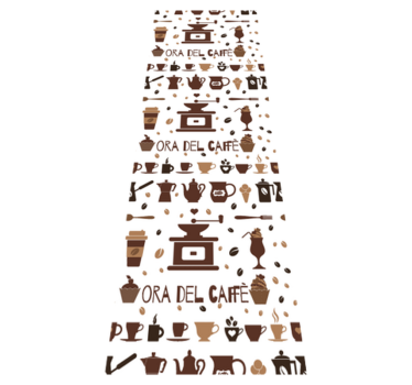 Kitchen vinyl rug coffee time - TenStickers