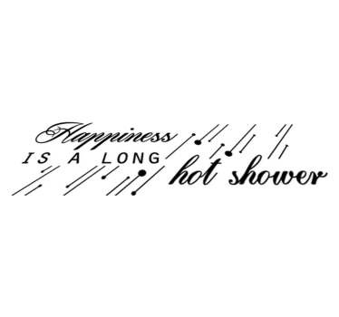Happiness long shower bathroom vinyl rug - TenStickers