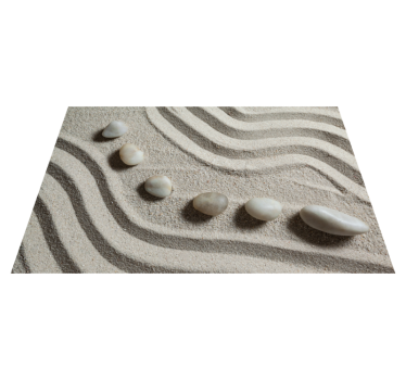 Bathroom vinyl rug zen pathway sand design - TenStickers