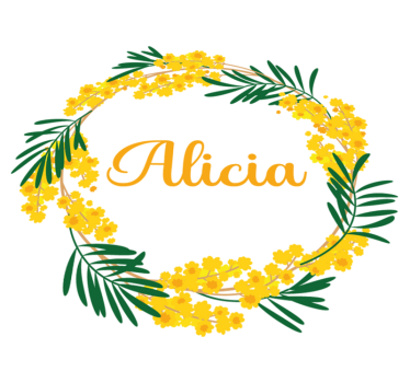 Flower rug mimosa rounded adhesive - TenStickers