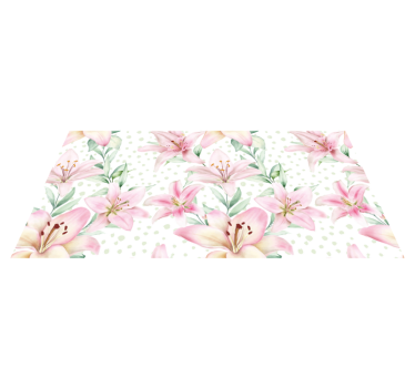 Flower rug with elegant lily designs - TenStickers