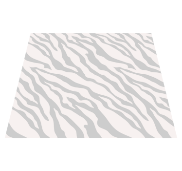 Animal print vinyl rug light gray zebra pattern - TenStickers