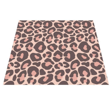 Pink leopard print animal print vinyl rug - TenStickers