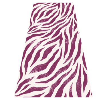 Purple and white zebra pattern animal print vinyl rug - TenStickers
