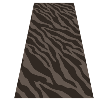 Animal print vinyl rug in dark zebra pattern - TenStickers